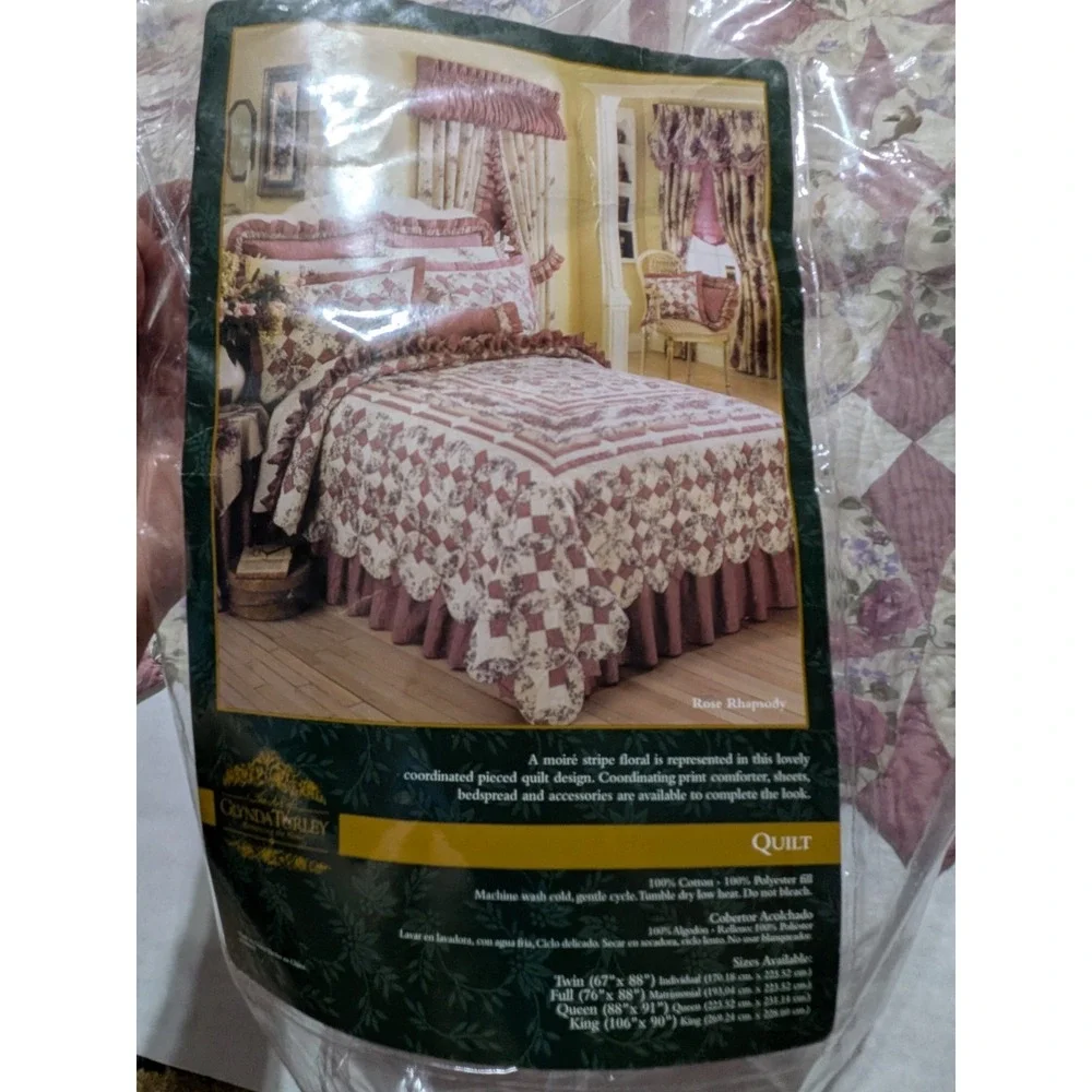 Glynda Turley Rose Rhapsody Comforter Quilt Full Size 76